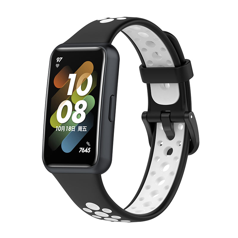 Dual Color Watch Band for Huawei Band 7 Pin Buckle Soft TPU Wrist Strap Replacement Dual Color Watch Band for Huawei Band 7 Pin Buckle Soft TPU Wrist Strap Replacement